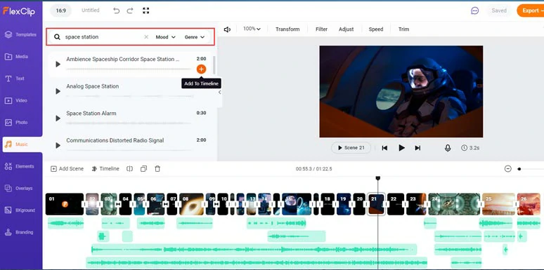 Add multiple royalty-free music and sound effects to your YouTube videos