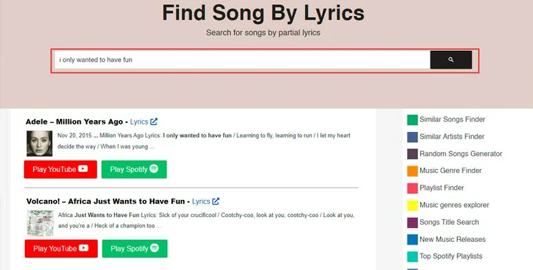 Use Chosic to identify songs in YouTube videos