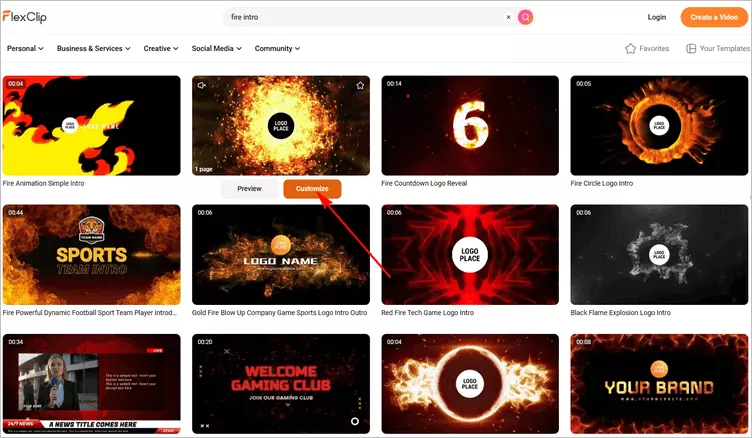 Pick a Fire Intro Video Template