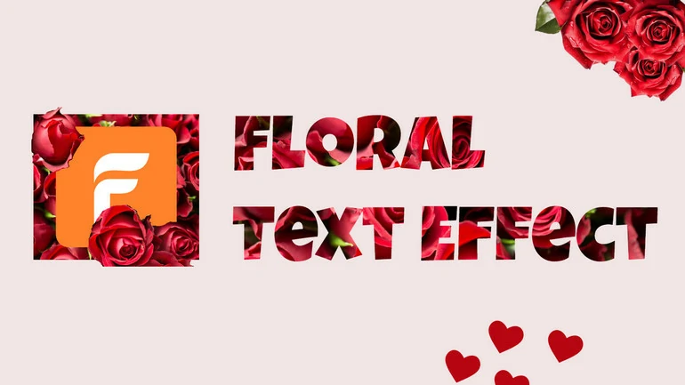 Floral Text Effect Example