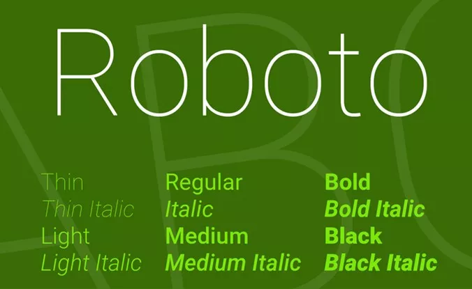 Best Fonts for Video: Roboto