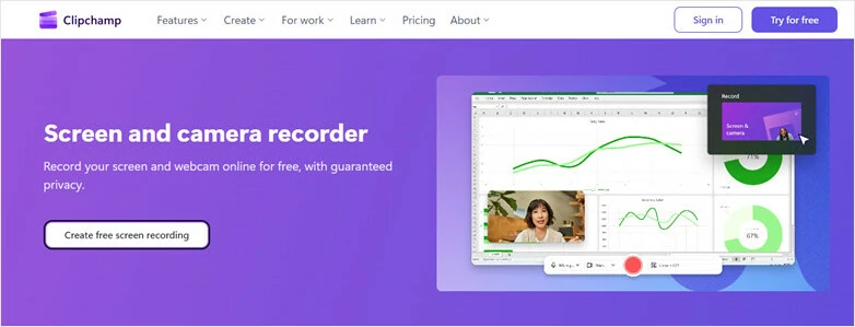 Free Online Screen Recorder - Clipchamp