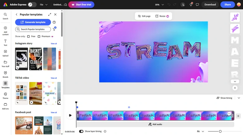 Free Online Video Editor No Watermark - Adobe Express