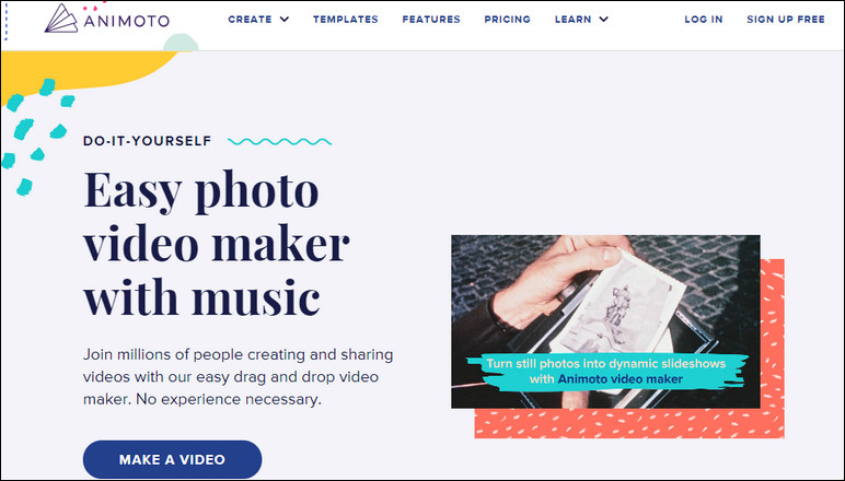 Online Photo Video Maker with Music: Animoto