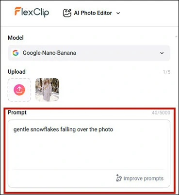 Describe the Snowy Scene You Want to Create