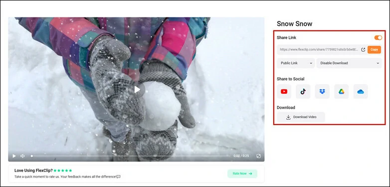 Download Your Edited Winter-vibe Video and Share Right Now