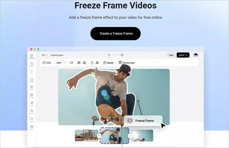 FlexClip Freeze Frame Video Maker