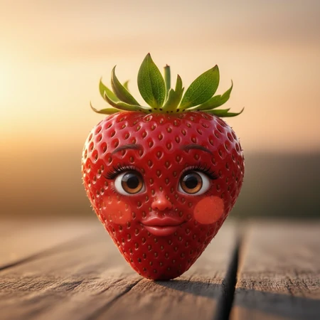 FlexClip Generated Fruit Anthoropomorphic Image