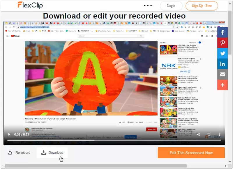 Download your fullscreen recording.