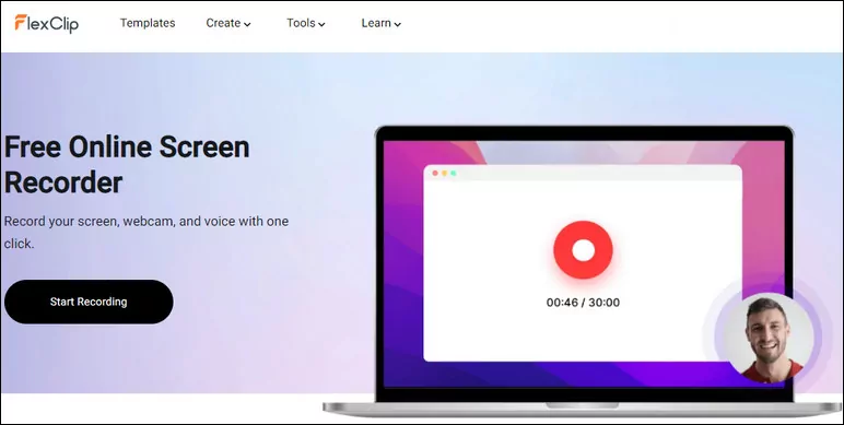 FlexClip Screen Recorder Free for Full Screen Recording