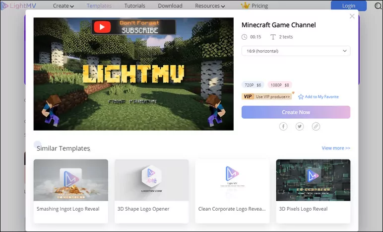 Online Gaming Intro Maker with Templates - LightMV