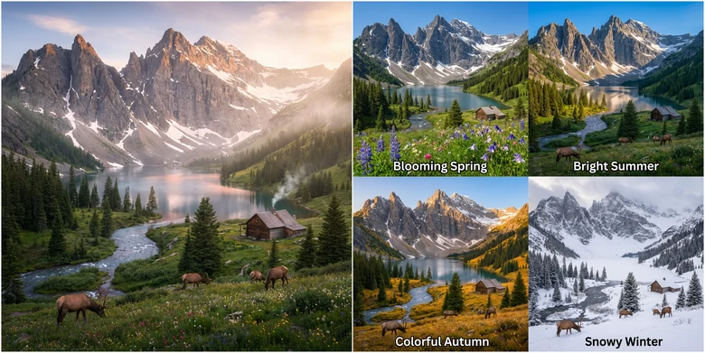 Change Season in Photo