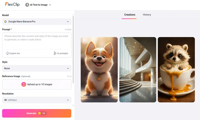 Generate Image Using Gemini at FlexClip