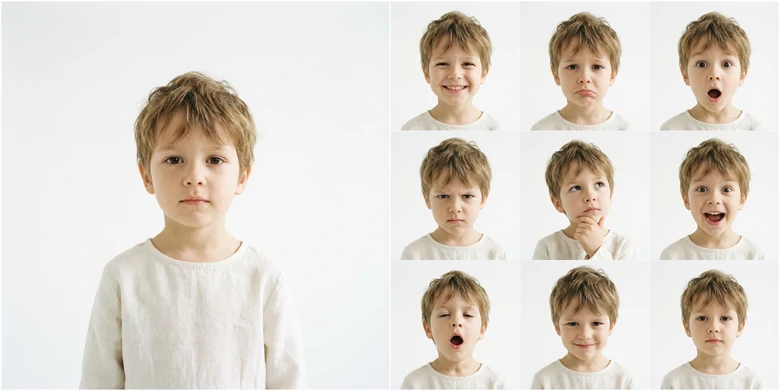 Generate Photo Grid in Different Expressions