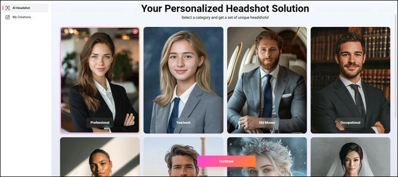 Access FlexClip’s AI Headshot Generator and Customize Settings