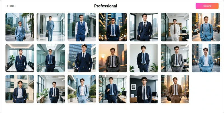 Preview and Download Your AI-generated Headshots