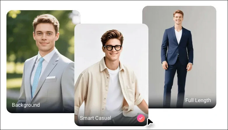 Flexible Outfits and Types with FlexClip's AI Headshot Generator