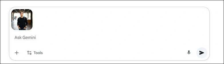 Open Gemini and Upload Your Regular Photo