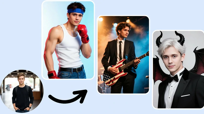 Selfie to Creative Style Headshot with FlexClip's AI Headshot Generator