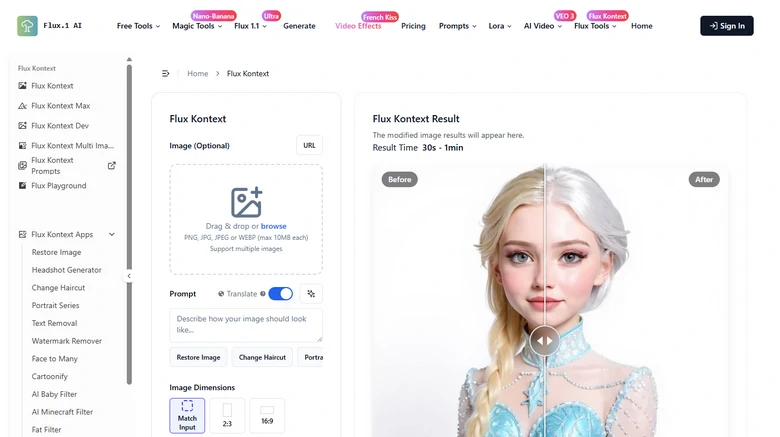 Nano Banana Alternative - Flux Kontext Overview
