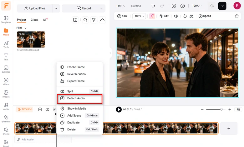Detach Audio from Video