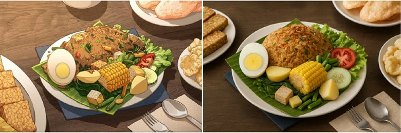Delicious Food from Ghibli Style to Real Image