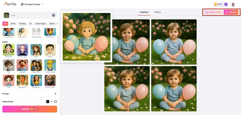 Download Your Ghibli Image and Share Across Social Media