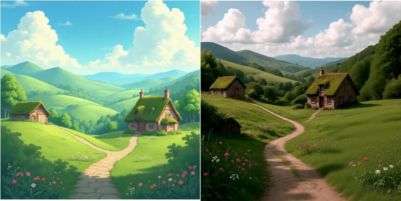 Dreamy Nature & Landscapes from Ghibli Style to Real Image