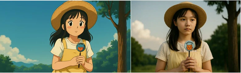 Human Characters with Soft Features from Ghibli Style to Real Image