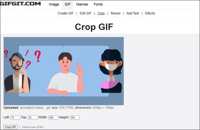 Gifgit - Edit a GIF