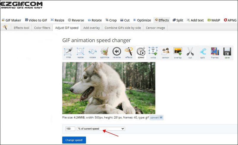 Resize GIF online, Fast and easy