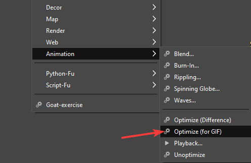 GIMP Create GIF - Optimize