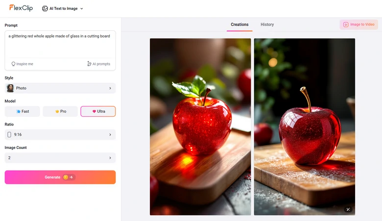 Generate Glass Fruit Image