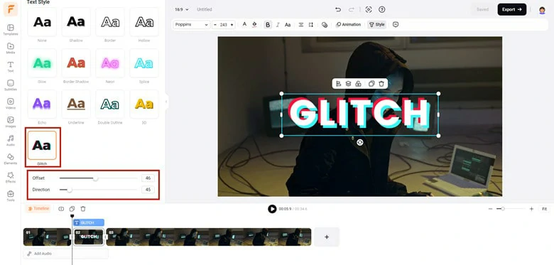 Customize the Glitch Text as You Like