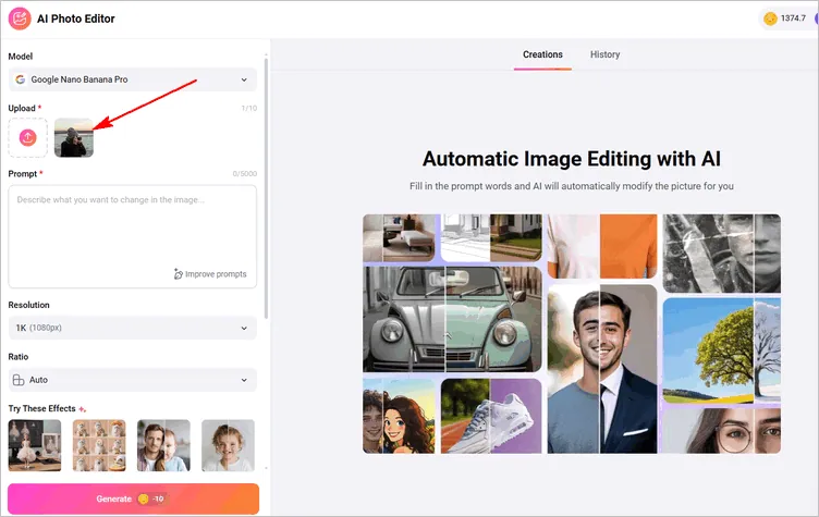 Access FlexClip's AI Photo Editor