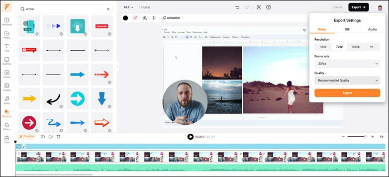 Add Personal Touch in FlexClip's Editor and Download it to Local File