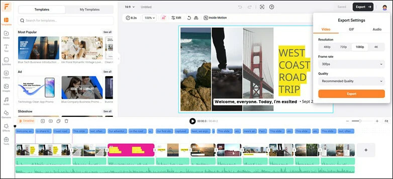 Preview and Download the AI-generated Video to FlexClip