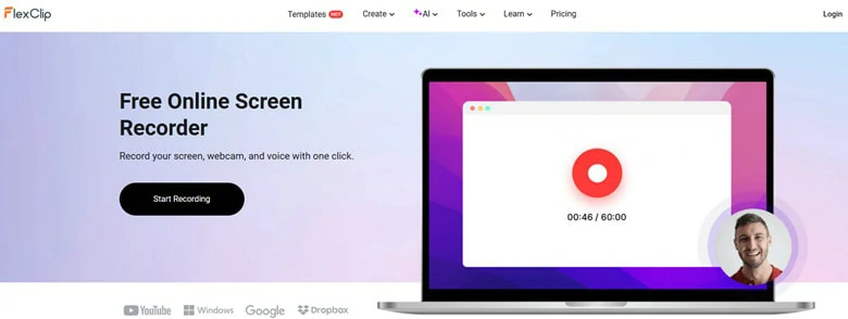 Open Your Presentation in Google Slides and Access FlexClip's Screen Recorder