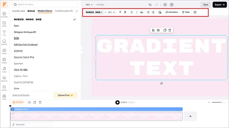 Create Gradient Text Using Text Mask Tool - Edit Text