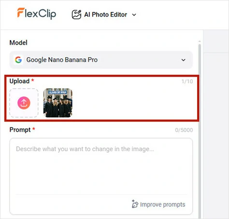 Upload Your Graduation Photo to FlexClip