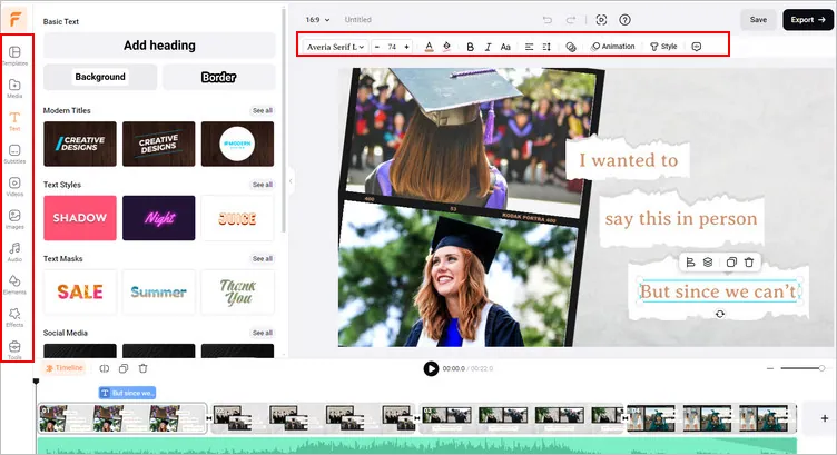 Make a Graduation Slideshow - Customize