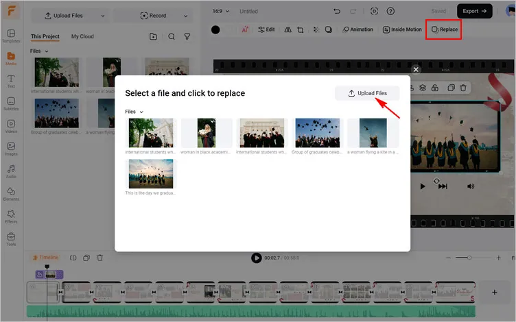 Make a Graduation Slideshow - Replace Footage
