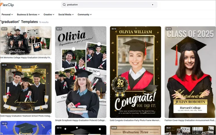 Make a Graduation Slideshow - Start with a Template