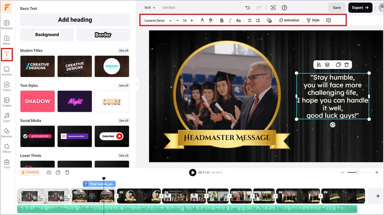Add Text to Your Graduation Video