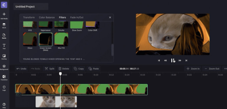 Online Green Screen Video Editor - ClipChamp