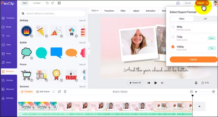 Preview and Save Your Greeting Card Video