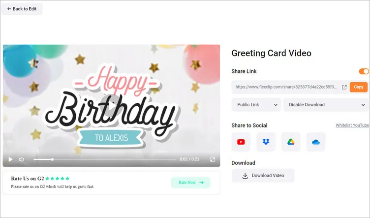 Download & Share Your Greeting Card Video