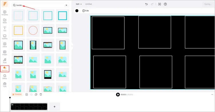 Create Video Grid - FlexClip