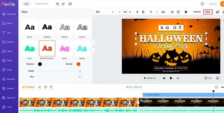 Customize the style of Halloween titles