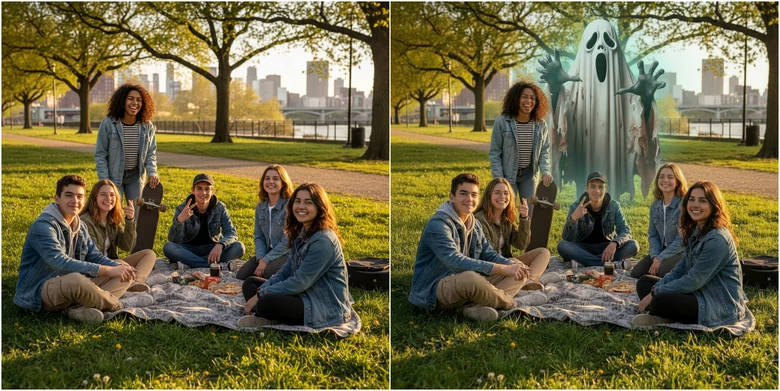 Fake Ghost Photo Using FlexClip